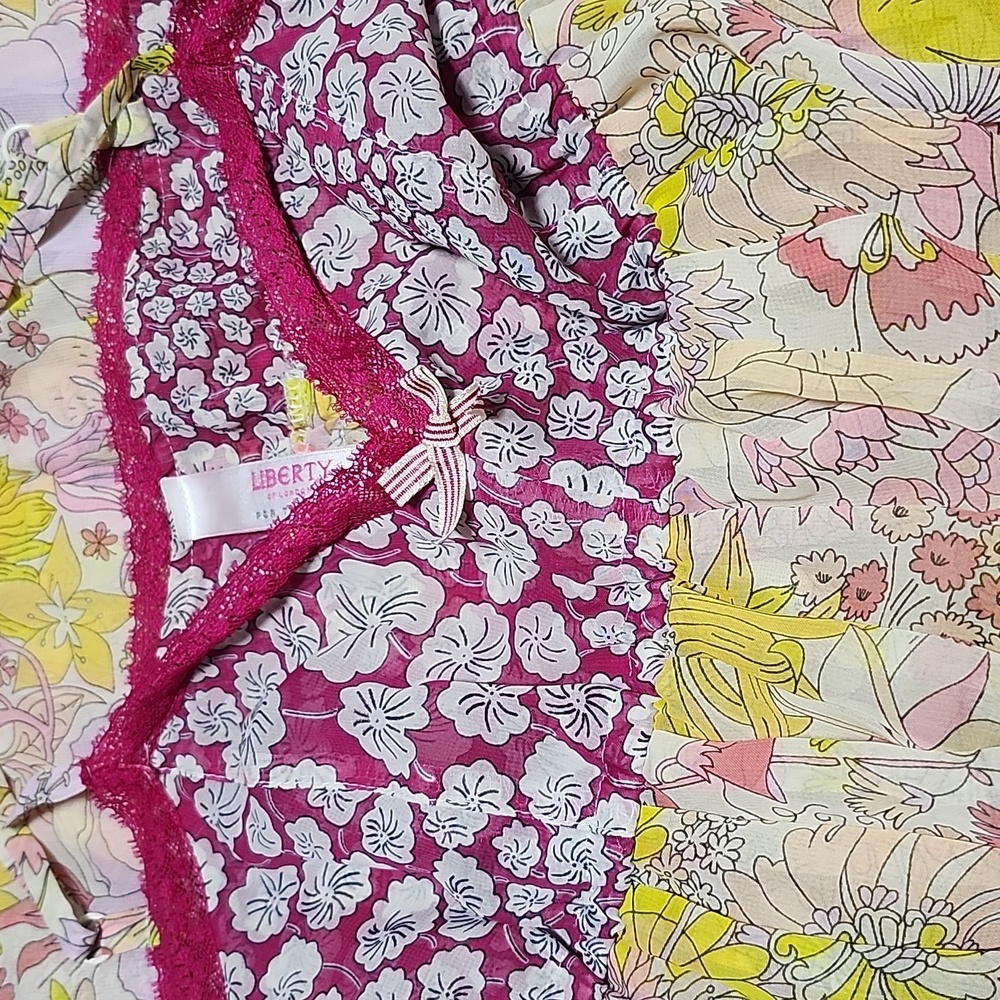 Liberty of London Pink and Yellow Floral Chemise - Picture 2 of 3